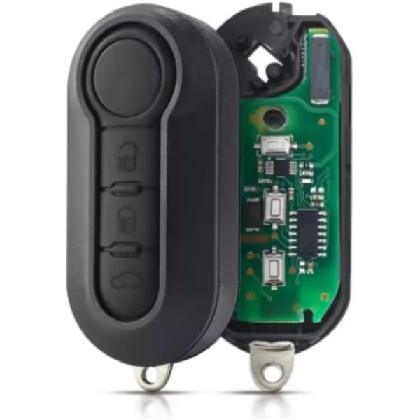 Télécommande pliante Fiat 3 boutons, BSI Delphi, ID46