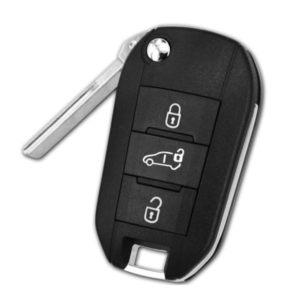 Télécommande pliante 3 boutons 4A AES avec bouton porte latérale, compatible Proace