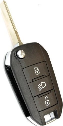 Télécommande pliante 3 boutons PSA / Opel / Toyota, puce 4A