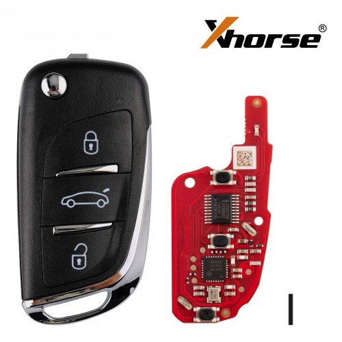 Télécommande Xhorse universelle style DS, 3 boutons, lame rabattable